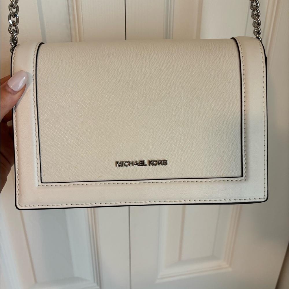 Michael Kors Jet Set Fullflap Chain Saffiano Leather Crossbody Bag USED ONCE - Picture 6 of 14